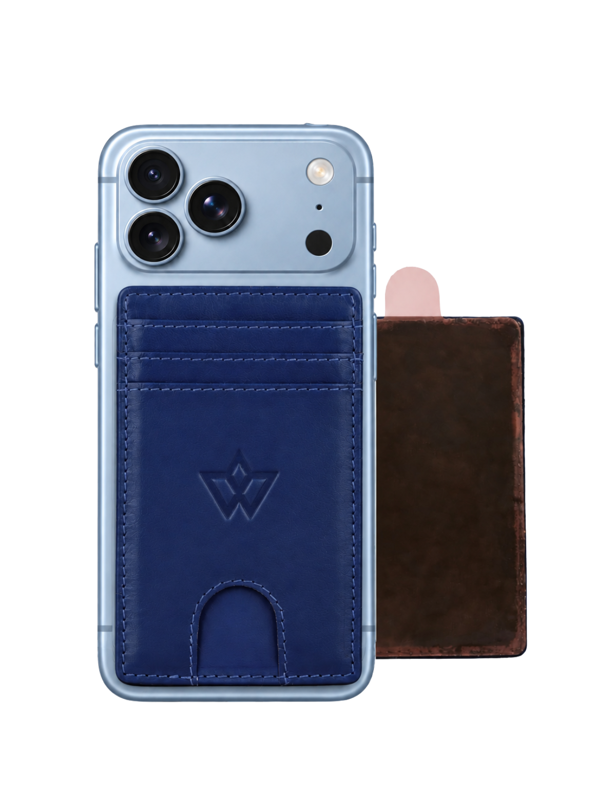 Unisex Leather Stick-on Card Holder