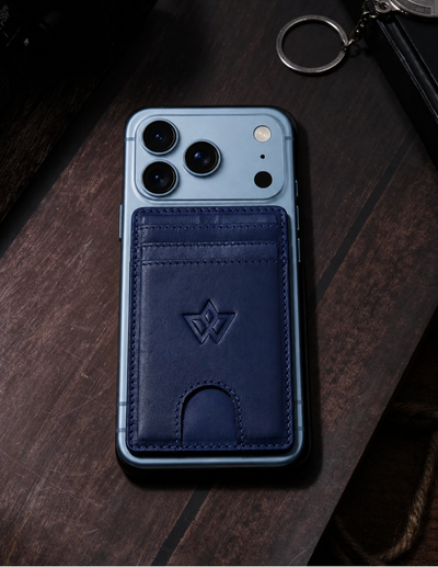 Unisex Leather Stick-on Card Holder