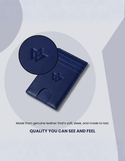 Unisex Leather Stick-on Card Holder