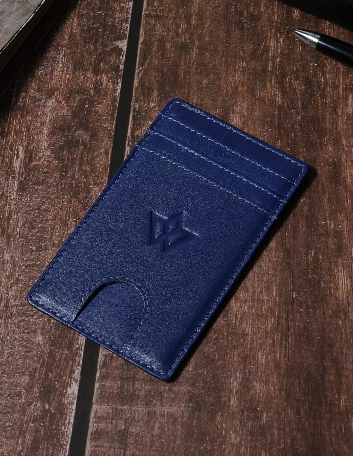 Unisex Leather Stick-on Card Holder