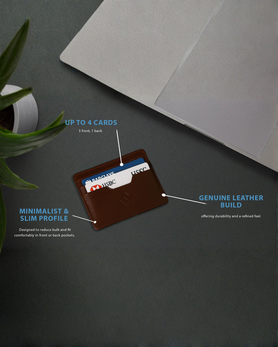 Leather Card Holder Slim