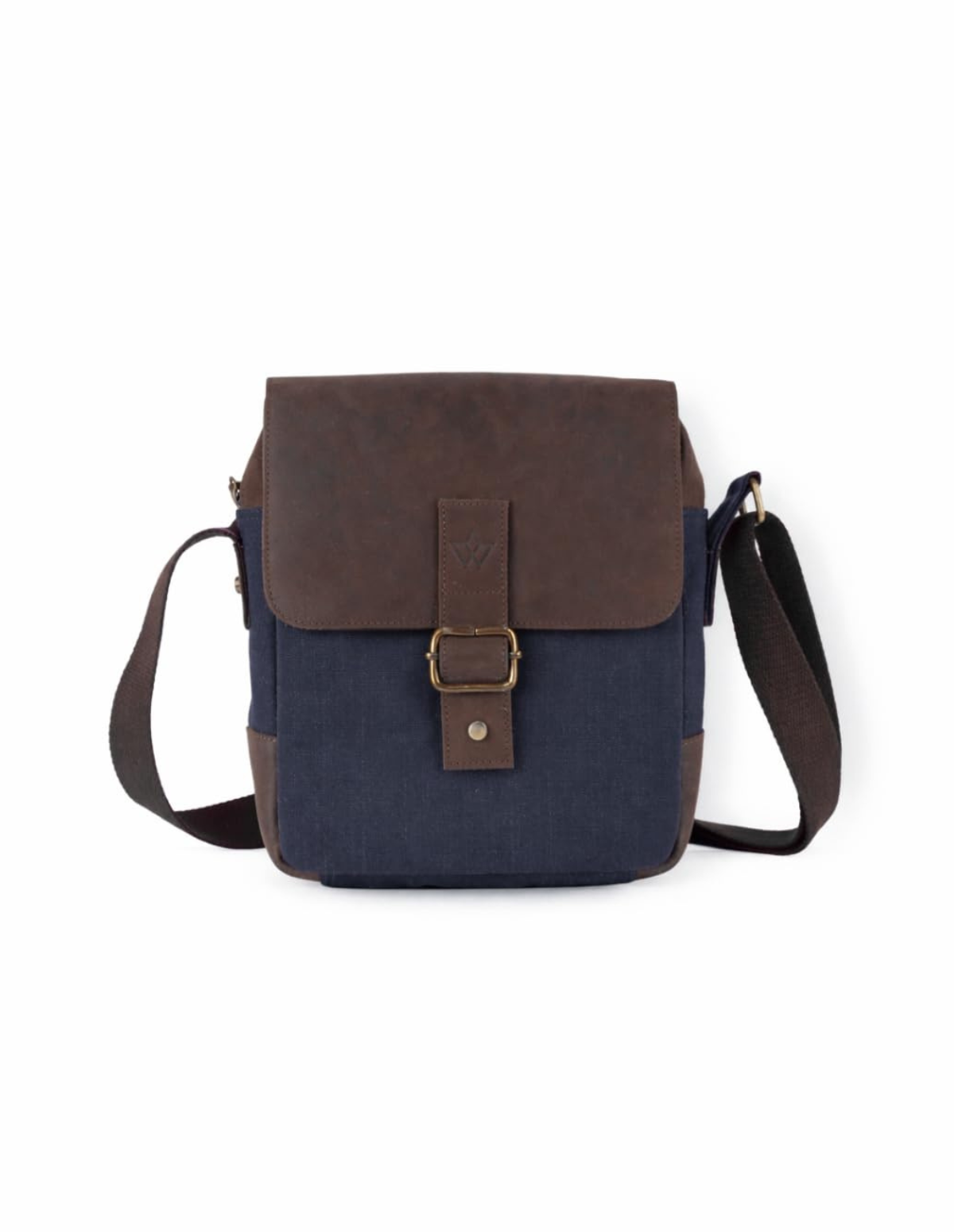 Canvas Messenger Bag Genuine Leather