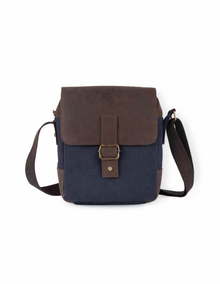 Canvas Messenger Bag Genuine Leather