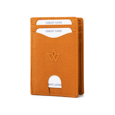 Slim RFID Bifold Leather Card Holder