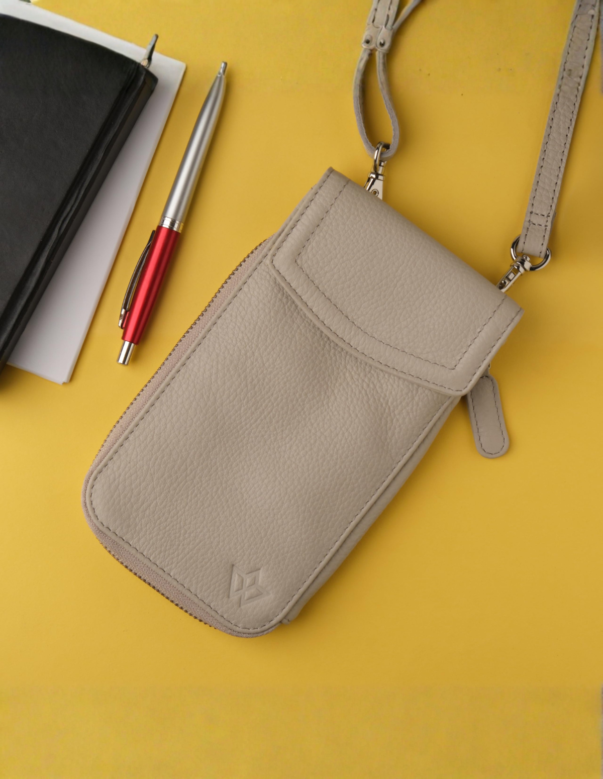 Genuine Leather Crossbody Phone Bag Sidekick Plus