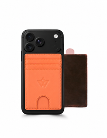 Unisex Leather Stick-on Card Holder