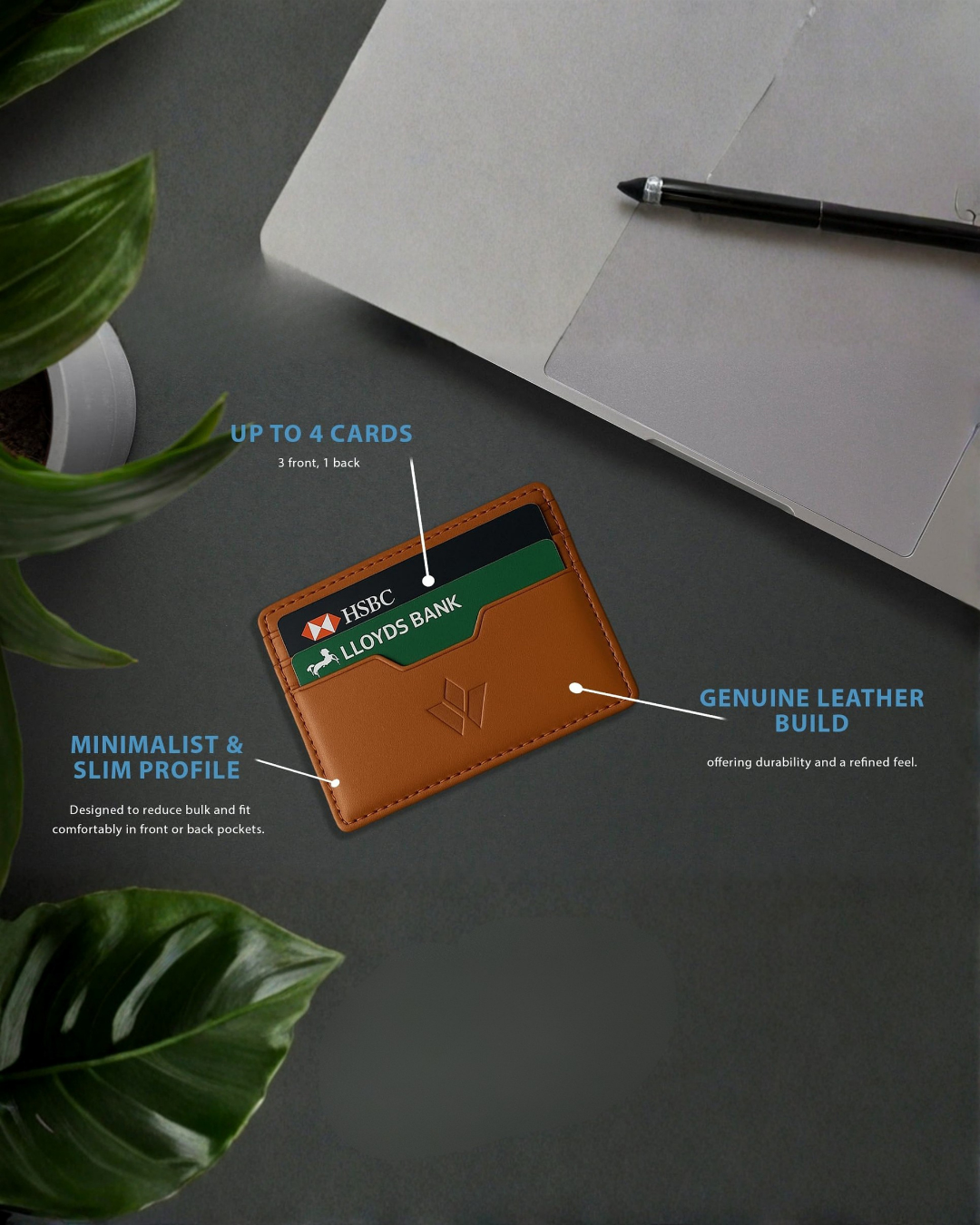 Leather Card Holder Slim