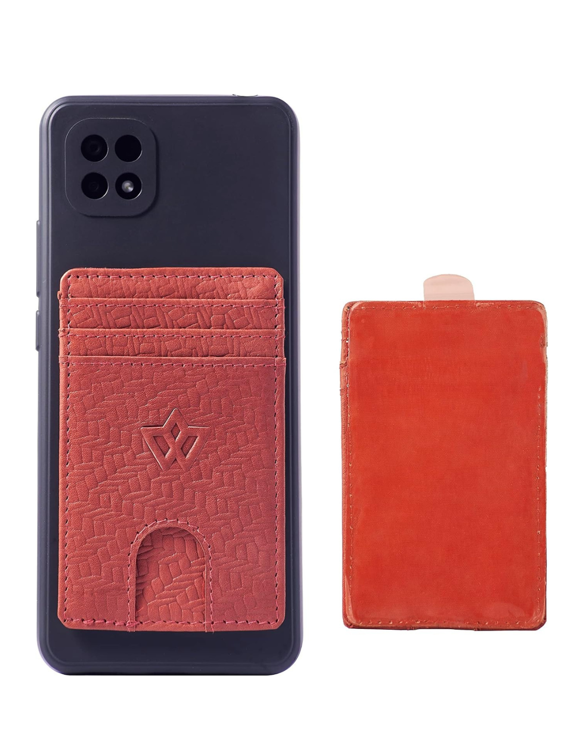 Unisex Leather Stick-on Card Holder