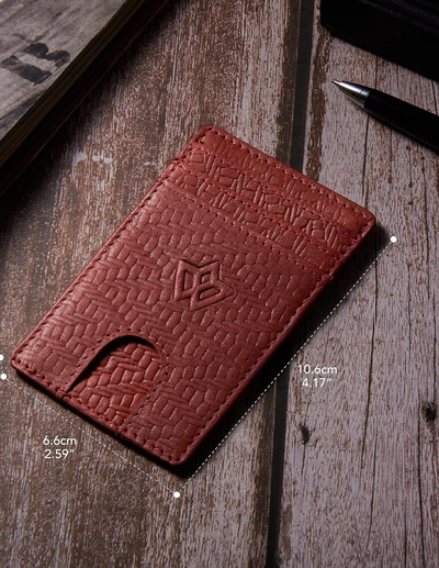 Unisex Leather Stick-on Card Holder