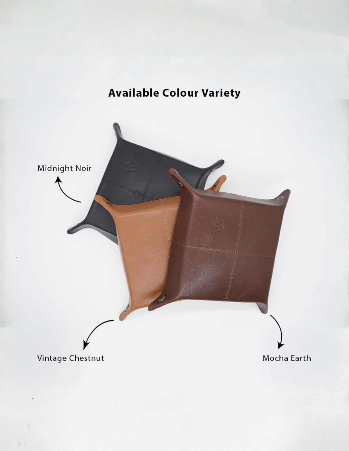 Genuine Leather Valet Tray Square