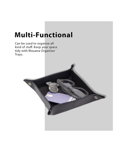 Genuine Leather Valet Tray Square