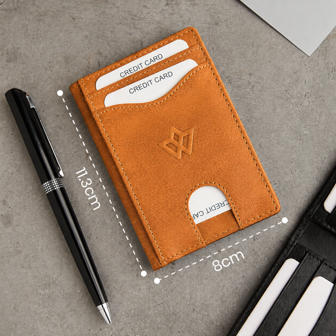 Slim RFID Bifold Leather Card Holder