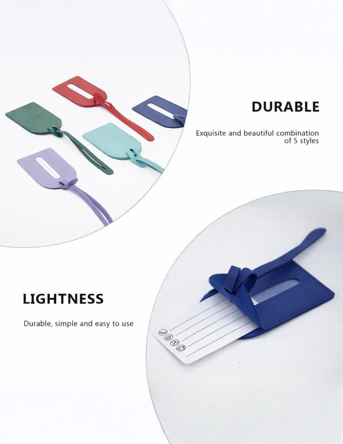 Genuine Leather Luggage Tag