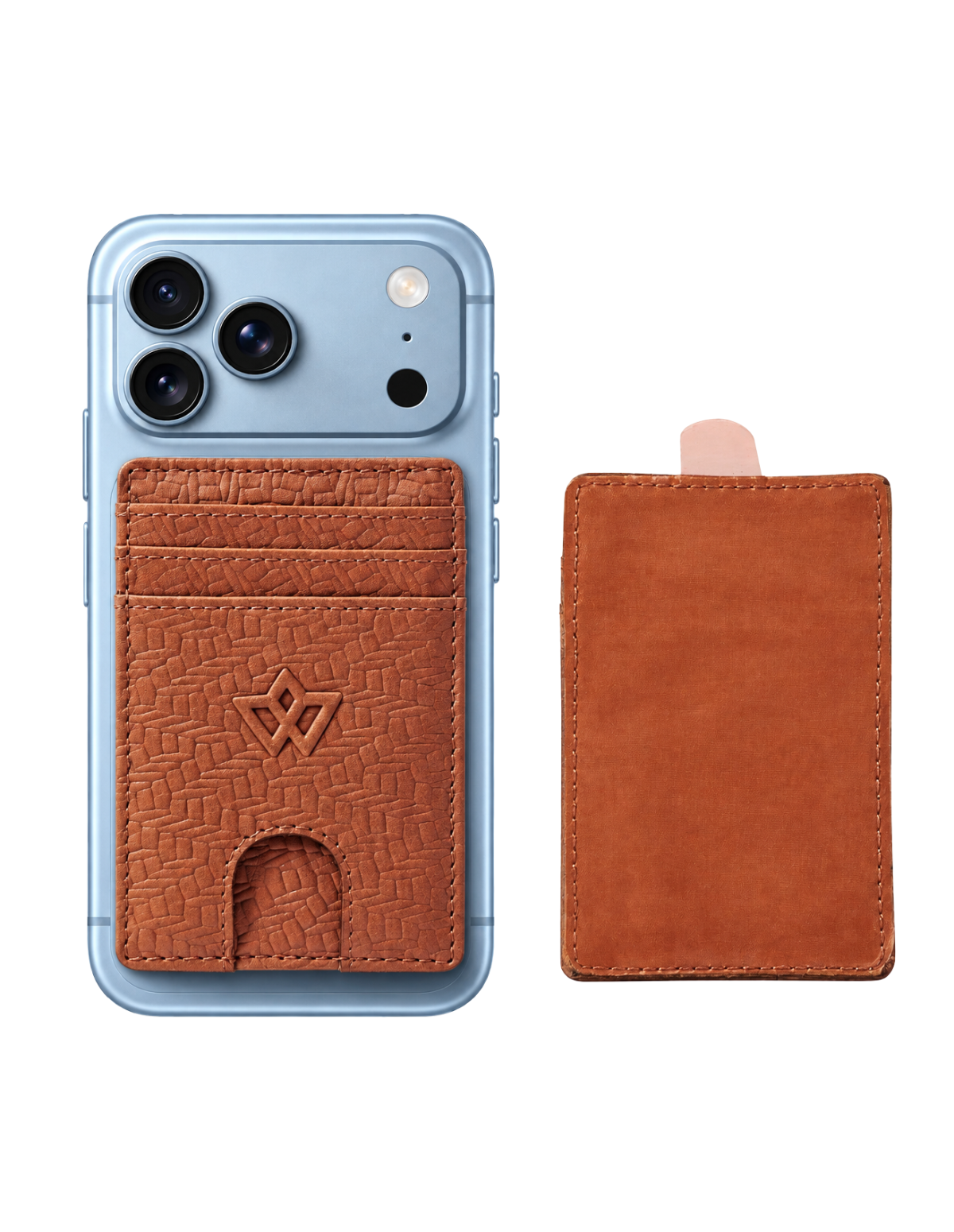 Unisex Leather Stick-on Card Holder