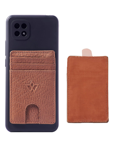 Unisex Leather Stick-on Card Holder