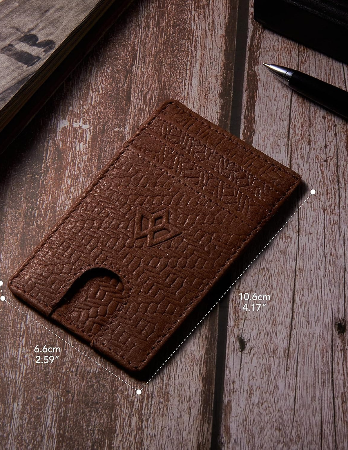 Unisex Leather Stick-on Card Holder