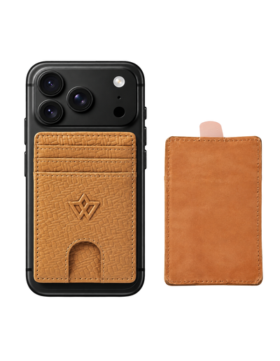 Unisex Leather Stick-on Card Holder