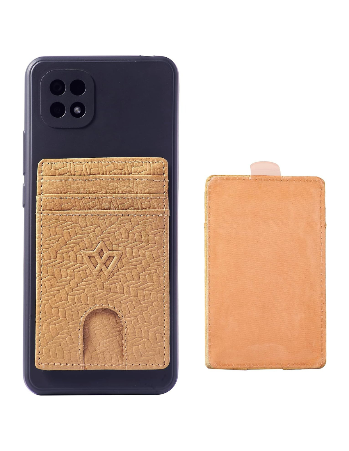 Unisex Leather Stick-on Card Holder