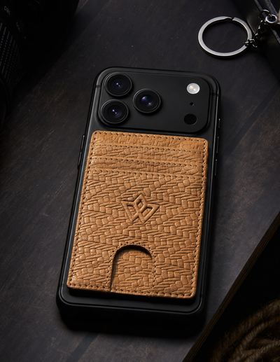 Unisex Leather Stick-on Card Holder