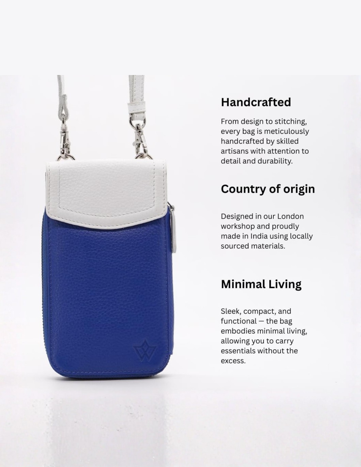 Genuine Leather Crossbody Phone Bag Sidekick Plus