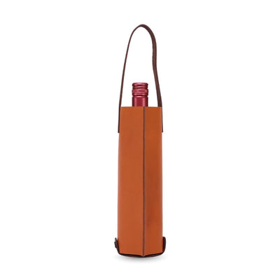 Genuine Leather Wine Bag | Liquor Bottle Holder, Wine Bottle Carry Bag | Portable, Reusable Gift Case