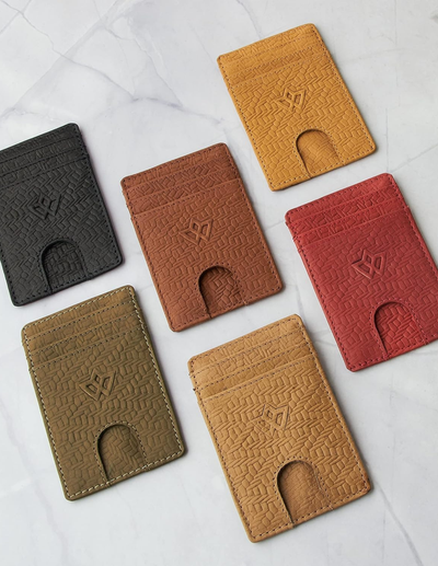 Unisex Leather Stick-on Card Holder