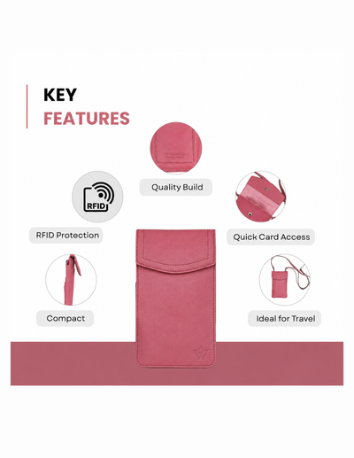 Wasama Sidekick Full-Grain Leather Crossbody Phone Bag — RFID Protected