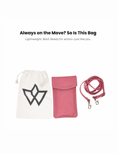 Wasama Sidekick Full-Grain Leather Crossbody Phone Bag — RFID Protected