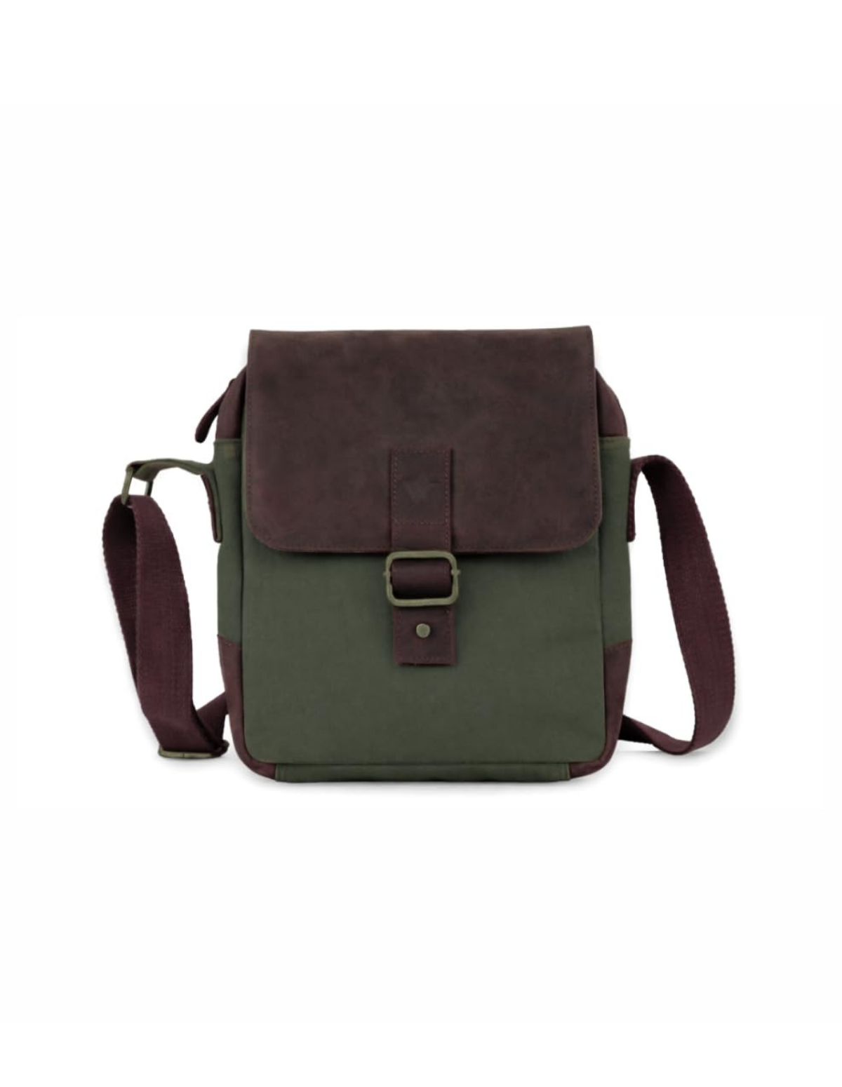 Canvas Messenger Bag Genuine Leather