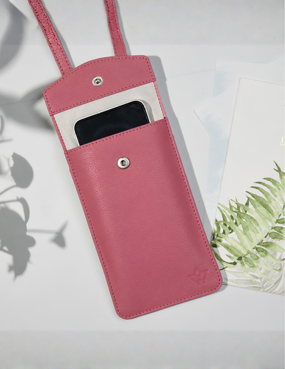Wasama Sidekick Full-Grain Leather Crossbody Phone Bag — RFID Protected
