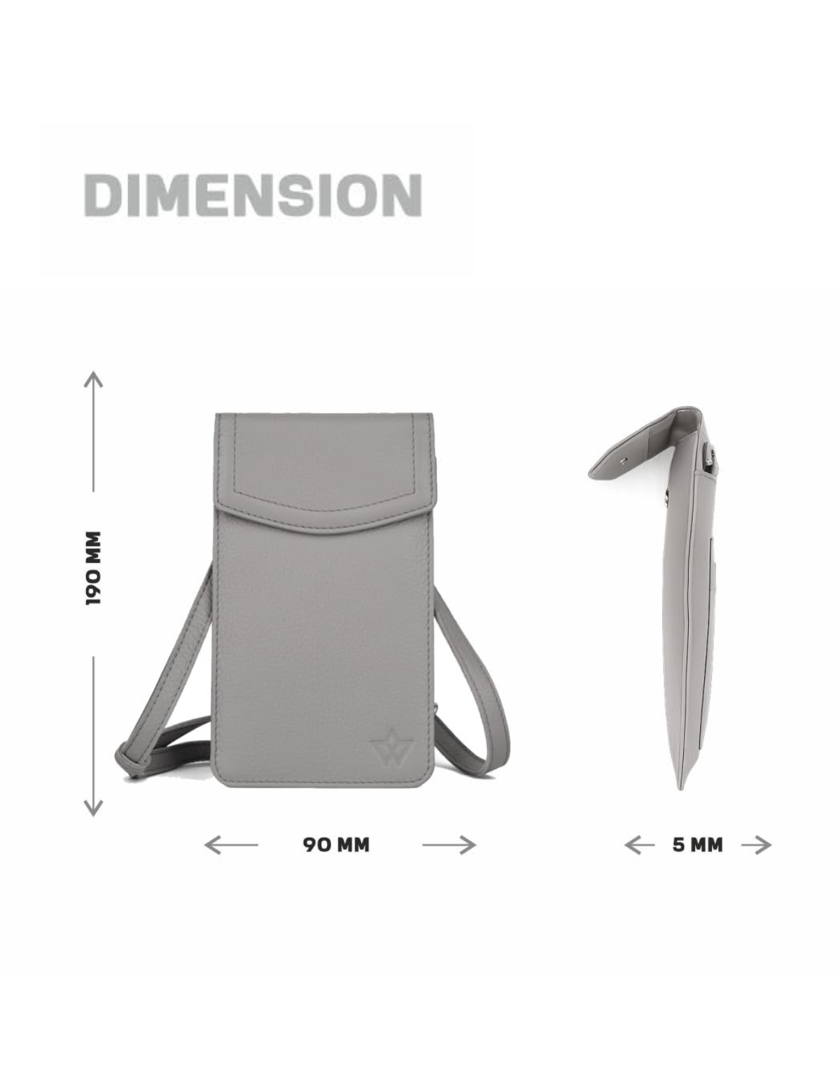 Genuine Leather Crossbody Phone Bag Sidekick