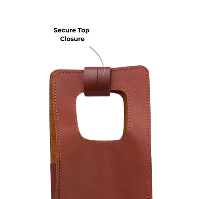 Genuine Leather Wine Bag | Wine Bottle Holder, Wine Bottle Carry Bag | Portable, Reusable Gift Case