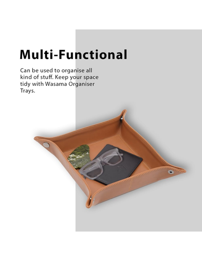 Genuine Leather Valet Tray Square