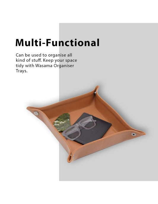 Genuine Leather Valet Tray Square