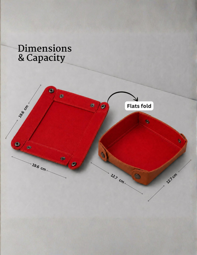 Leather Valet Tray Round