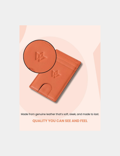 Unisex Leather Stick-on Card Holder