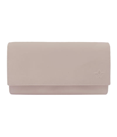 Genuine Leather Long Wallet for Women with Multiple Card Slots, Phone Compartment, Zipper Coin Pouch and RFID