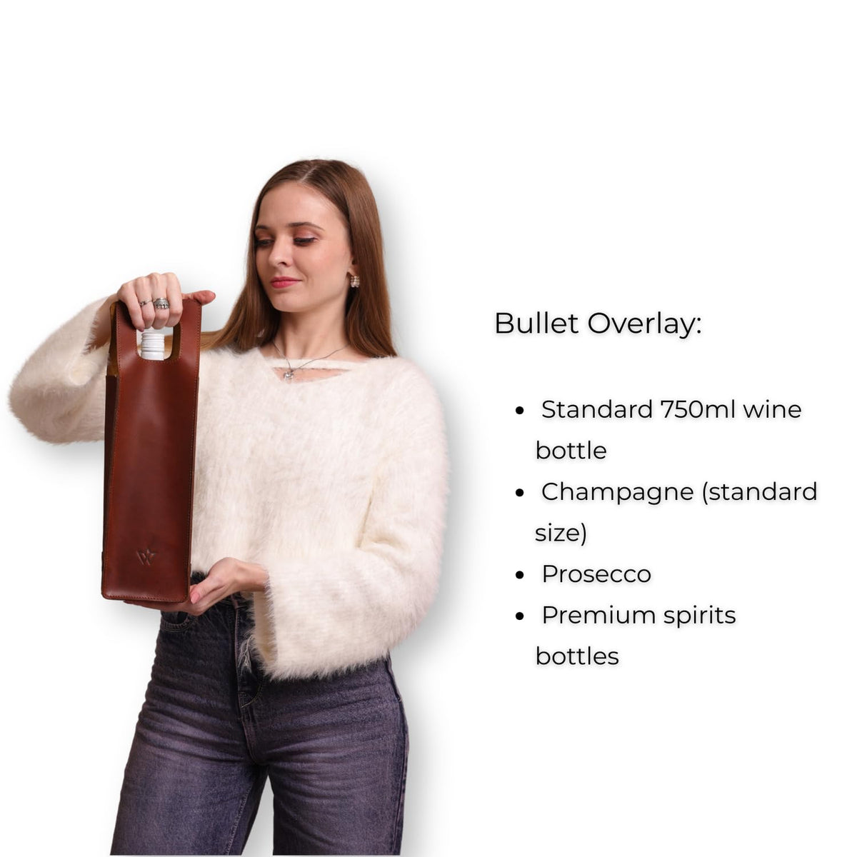 Genuine Leather Wine Bag | Wine Bottle Holder, Wine Bottle Carry Bag | Portable, Reusable Gift Case