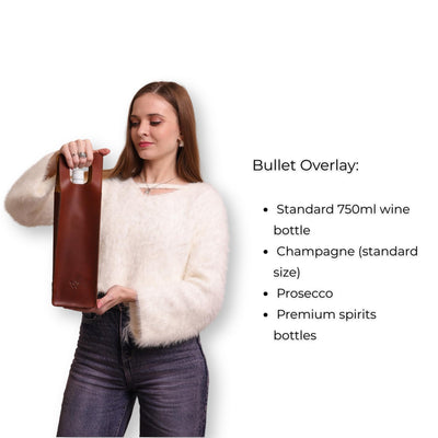Genuine Leather Wine Bag | Wine Bottle Holder, Wine Bottle Carry Bag | Portable, Reusable Gift Case