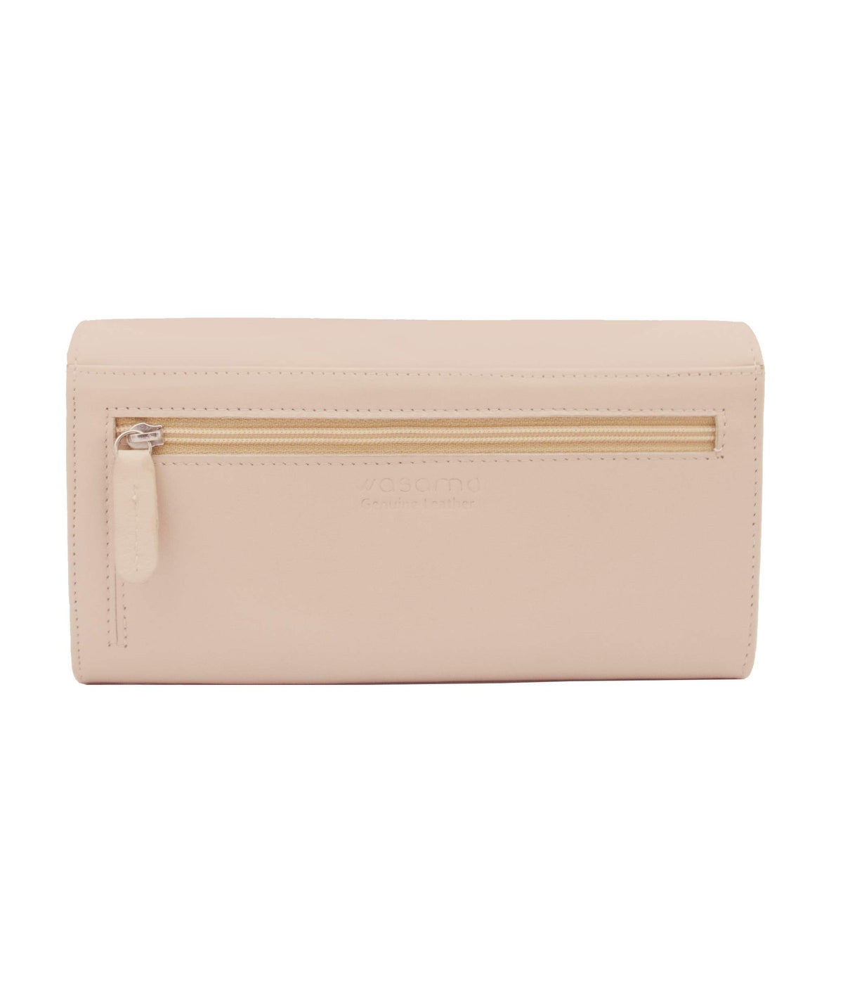 Genuine Leather Long Wallet for Women with Multiple Card Slots, Phone Compartment, Zipper Coin Pouch and RFID