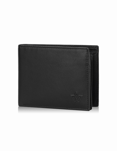 Genuine Napa Soft Leather Wallet for Men Black | Classic bi-fold Style, Multiple Card Slots, Durable | RFID Protection | The Classic