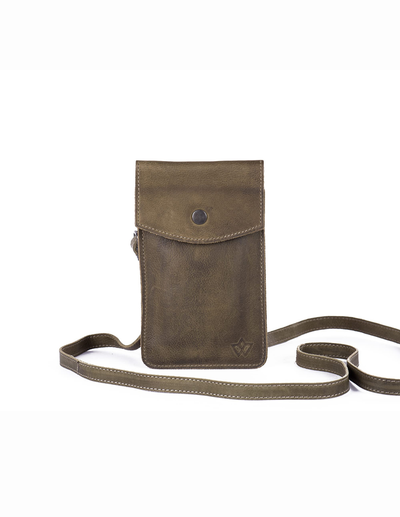 Genuine leather phone crossbody bag Colours Available (washed out look) | Travel, Sling, Festival, Holiday | RFID protection