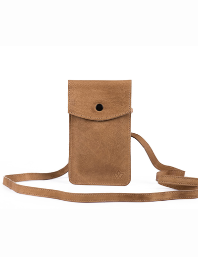 Genuine leather phone crossbody bag Colours Available (washed out look) | Travel, Sling, Festival, Holiday | RFID protection