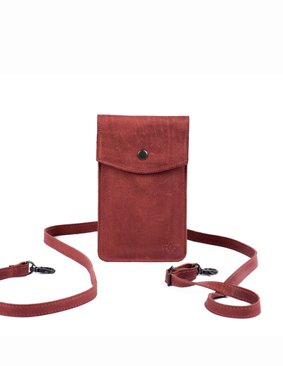 Genuine leather phone crossbody bag Colours Available (washed out look) | Travel, Sling, Festival, Holiday | RFID protection