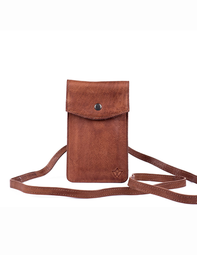 Genuine leather phone crossbody bag Colours Available (washed out look) | Travel, Sling, Festival, Holiday | RFID protection
