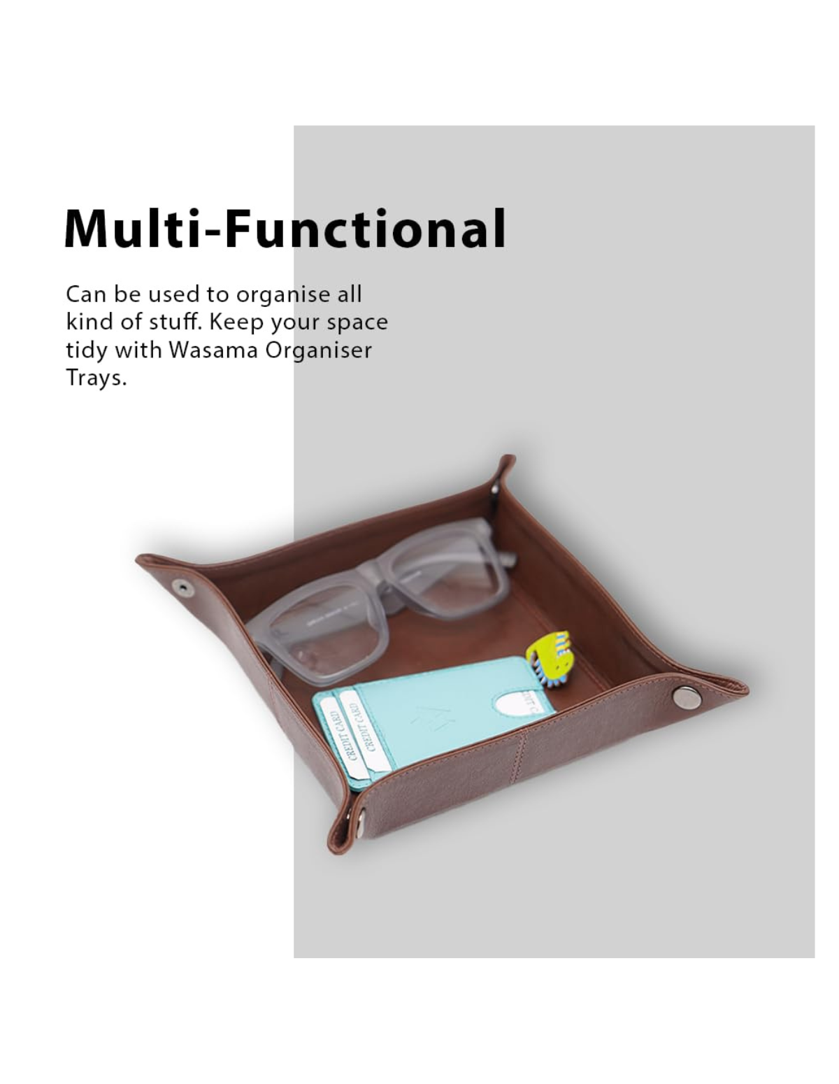Genuine Leather Valet Tray Square