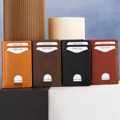 Slim RFID Bifold Leather Card Holder