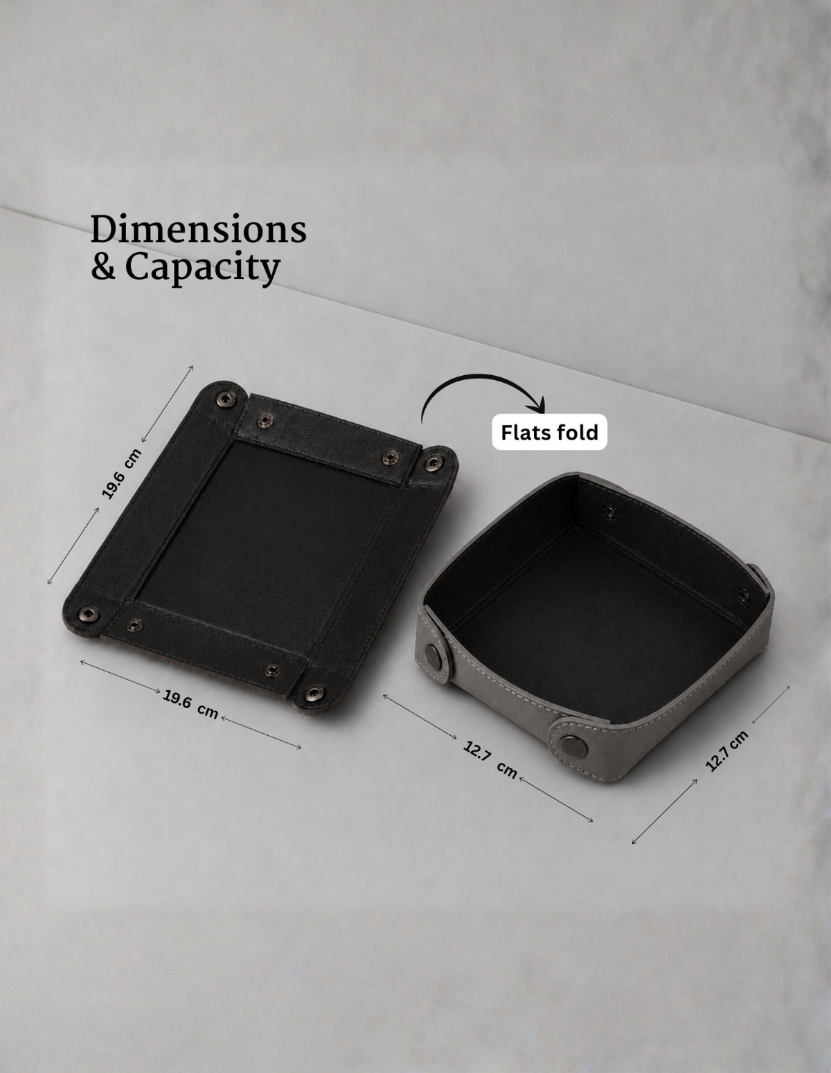 Leather Valet Tray Round