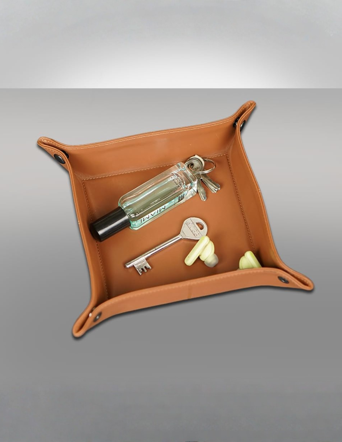 Genuine Leather Valet Tray Square