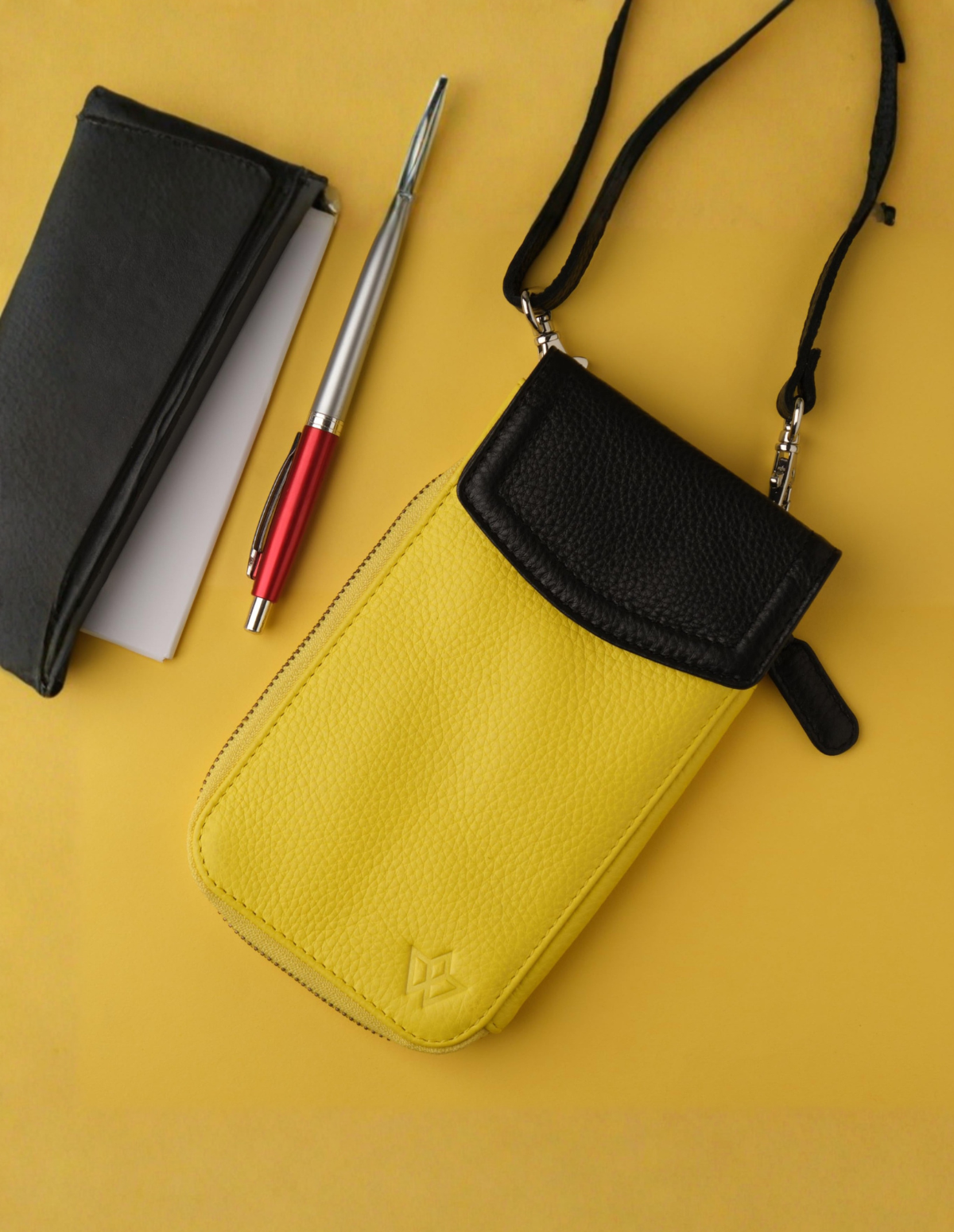 Genuine Leather Crossbody Phone Bag Sidekick Plus
